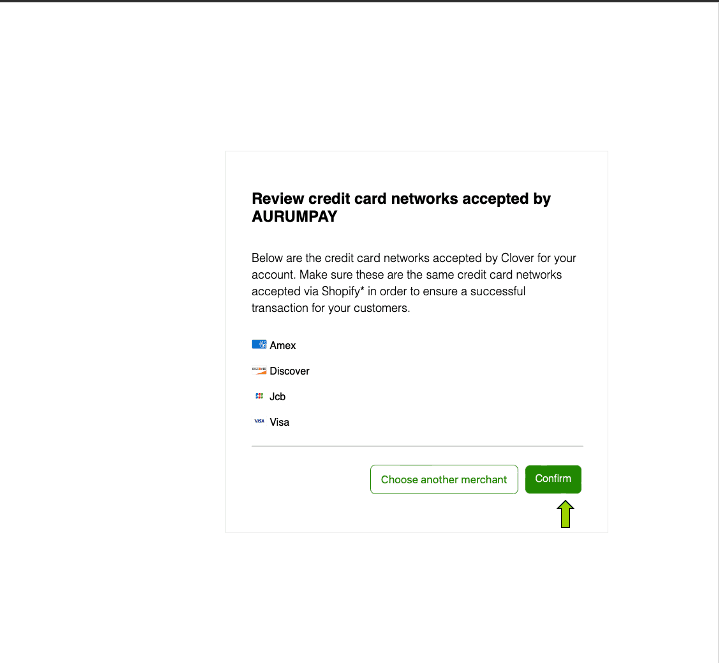 Step 11: Activate Clover Payments